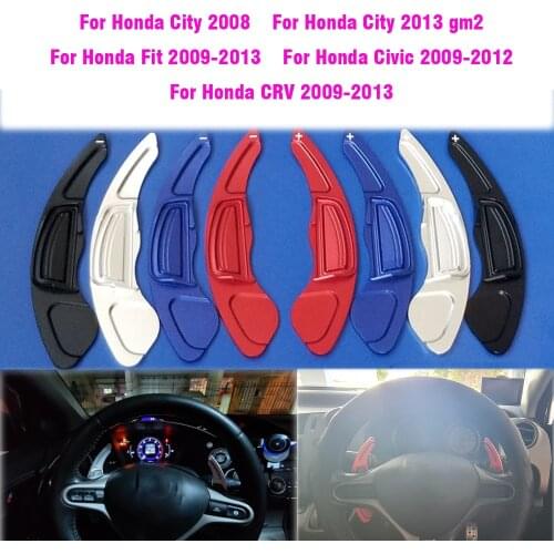 Aluminum Car Steering Wheel Paddle Shift Extend Extension Shifter For Honda City 2008-2010 Civic 2009-2012 Fit CR-V 2009-2013