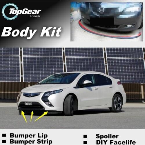 Bumper Lip Deflector Lips For Vauxhall Ampera Front Spoiler Skirt For Top Gear Fans Car Tuning View / Body Kit / Strip