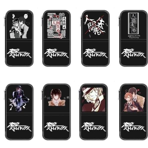 Kids bungou stray dogs Print Pencil Case Movie Canvas Stretch Double Layer Large Capacity Pencil Box Cute Kids School Stationery