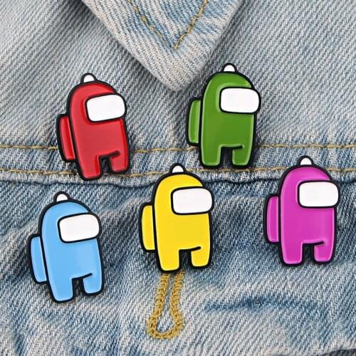 DZ968 Game Astronaut Enamel Pin Game Brooches Bag Lapel Pin Cartoon Holiday Badge Jewelry Gift for Kids Friends