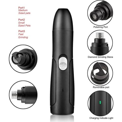 Dog Nail Grinder Upgraded Painless Electric Rechargeable Pet Nail Trimmer Painless Paws Grooming for Large Medium Small Dog Cat
