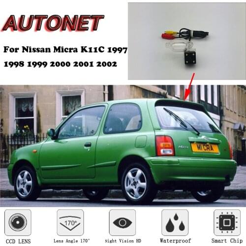 AUTONET Backup Rear View camera For Nissan Micra K11C 1997 1998 1999 2000 2001 2002 Night Vision Parking/license plate camera