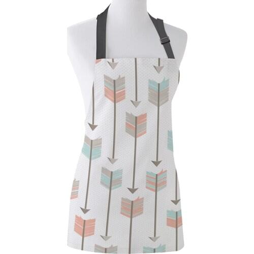 Kitchen Apron Bohemian Arrowheads Cute Adjustable Canvas Aprons for Men Women Kids Home Cleaning Tools
