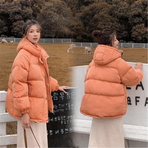 2021 Winter Fashion New Plus Size Women Clothing Loose Short Hooded Thick Warm Bread Cotton-Padded Jacket Coat Trend H052