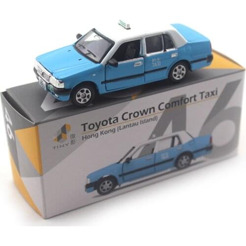 Diecast 1/64 Scale No. 46 Hong Kong Lantau Island Taxi Model Adult Collection Static Display Alloy Toys for Boys