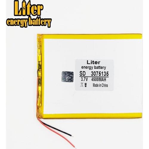 Best battery brand 3.7 V lithium polymer battery 4500 mah and 9 inches tablet batteries large volume thin 3075135