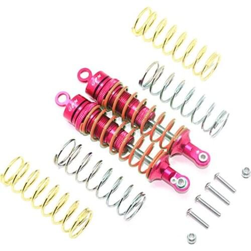 2pcs Metal Front Shock Absorber Thicken Front Suspension for TRAXXAS RUSTLER 4X4 VXL 67076-4 SLASH 4x4 RC Car Parts