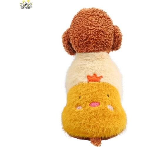 Fashionable Pet Dog Cat Autumn And Winter Hot Selling Hot Style Clothes Furry Teddy Warm Two-Legged Crew Neck Shirt