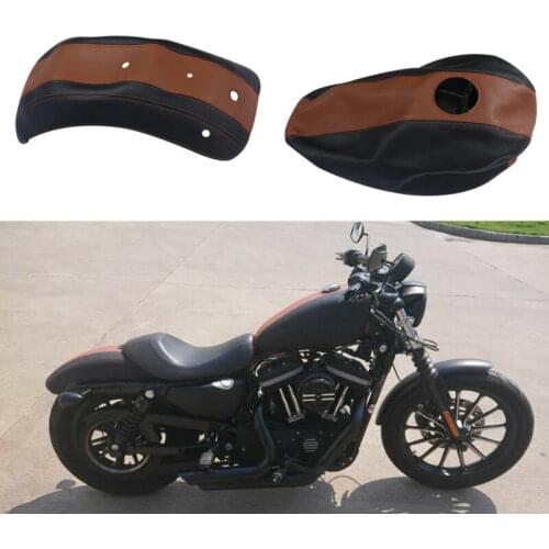 Motorcycle Geniune Leather Gas Tank Cover Fender Protector For Harley Sportster 883 2009-2011 2010