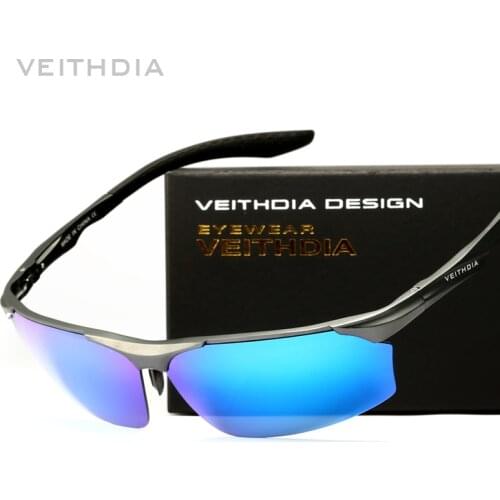 VEITHDIA Aluminum Magnesium Brand Polarizerd Mens Sunglasses Sun Glass Mirror Eyewear for Men Male oculos masculino 6576