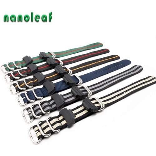 Nylon Strap With Adapters For Casio G-Shock Sliver Ring Buckle Bracelet Men Replace Bracelet Band Table Attachment