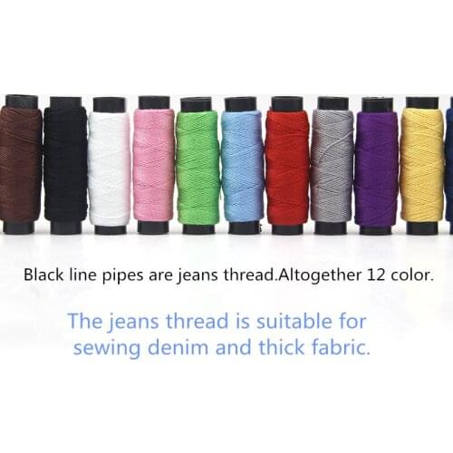 Durable Portable New 39 Mix Color Sewing Threats Needle Free Denim Thread For Home Textile DIY Handmade Machines Embroidery