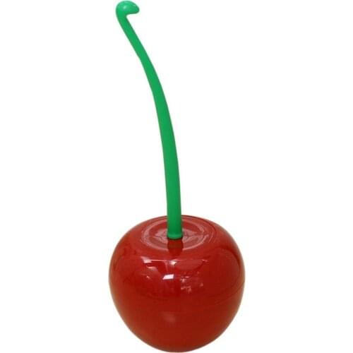 NEW Creative Lovely Cherry Shape Lavatory Brush Toilet Brush&Holder Set