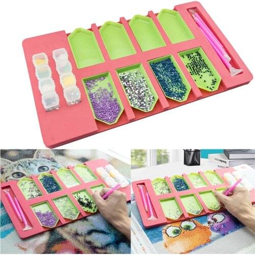 New 14pcs Diamond Painting Tray Organizer Holder DIY Diamond painting kits Painting with Diamand Accessory Christmas Gift