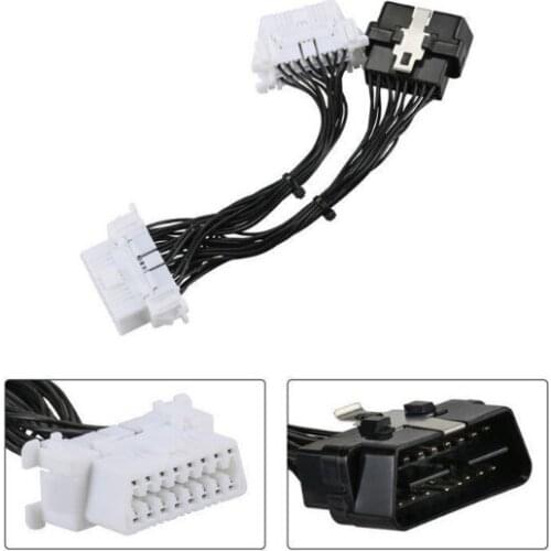 OBD 2 Y Splitter Extension Cable 15cm OBD2 16PIN Male to Female ELM327 Connector