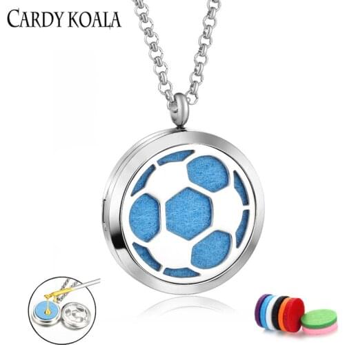 Titanium steel simple large balloon-shaped hollow pattern aromatherapy essential oil diffusion perfume pendant necklace free del