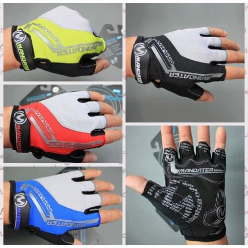 2019 Mandater Cycling Glove 3D Shockproof Hexagon Mtb Gel Pad Sport Summer Half Finger Glove Bike Team Breathable Bicycle Gloves