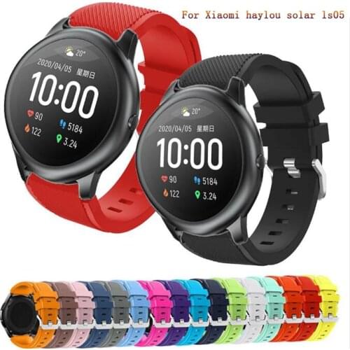 Sport Soft Silicone Watchband Strap for Xiaomi Haylou Solar LS05 Smart Watch Bracelet Band Fashion Replacement Wristband Correa