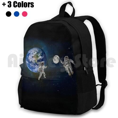 Spaceball Outdoor Hiking Backpack Riding Climbing Sports Bag Space Earth Moon Astronaut Stars Ball Play Sport Esa Science Nerd