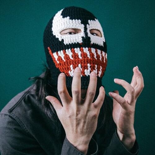 Funny Cool Winter Personality Horrible Wool Hat Warm Handmade Autumn and Winter Warmth Spoof Pullover Hat Unisex Caps