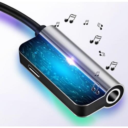 USB Type-C Audio Charging Adapter 2 In 1 Type C Male To Female 3.5mm Headphone Jack + Charging Converter for Huawei P20 Pro