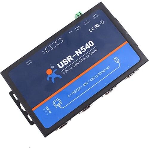 USR-N540 4 Serial ports RS232 RS485 RS422 to Ethernet TCP IP Converter server Modbus RTU to TCP temperature humidity monitoring