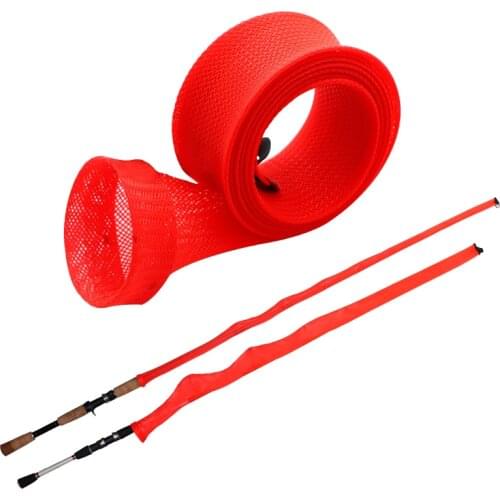 JK High Elasticity Retractable Protective Cover Fishing Rod Socks Lure Rod Protective Cover