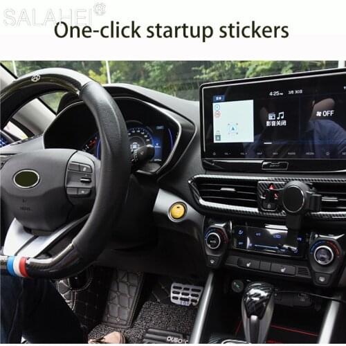 Car Engine Ignition Switch Protective Cover One-click Start Button Sticker Decoration For Hyundai 2019 Festa Auto Accessories