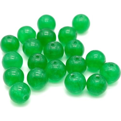Green Jades Beads Natural Stone Round Loose Spacer Beads for Jewelry Making 8mm Bracelet Necklace Accessories