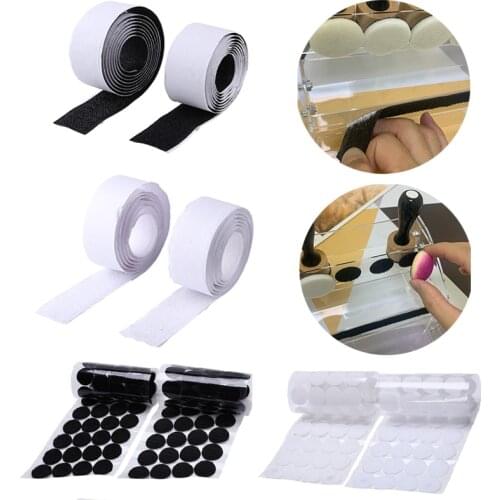 1M Strong Self Adhesive Hook and Loop Fastener Tape Nylon Sticker 50/100 Pairs 25mm Round Fastener Tape Dots for DIY Accessories