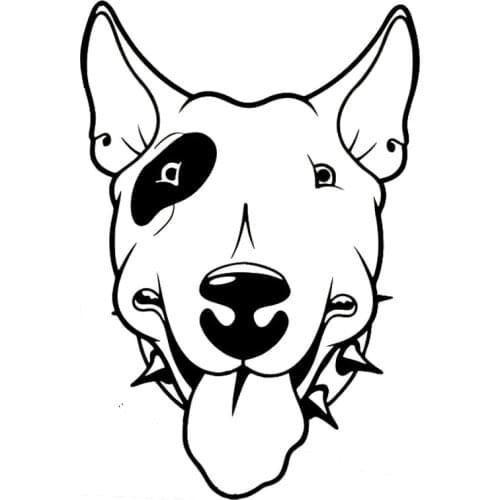 11.3*16.3CM Bull Terrier Dog Car Stickers Creative Vinyl Decal Car Styling Truck Accessories Black/Silver S1-0931