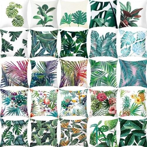 2021 Nordic Style Tropical Plant Pillowcase Throw Pillow Covers Home Sofa Office Decoration Household Items Simple Style 45*45cm