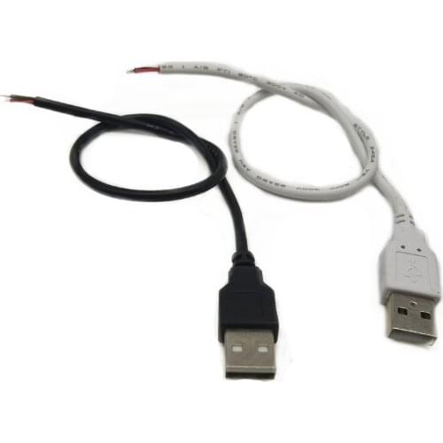 30CM 50CM 100CM USB LED Connector Cable line 2pin USB Socket Power Connect Wire Connectors for DC5V Single Color LED Strip Light