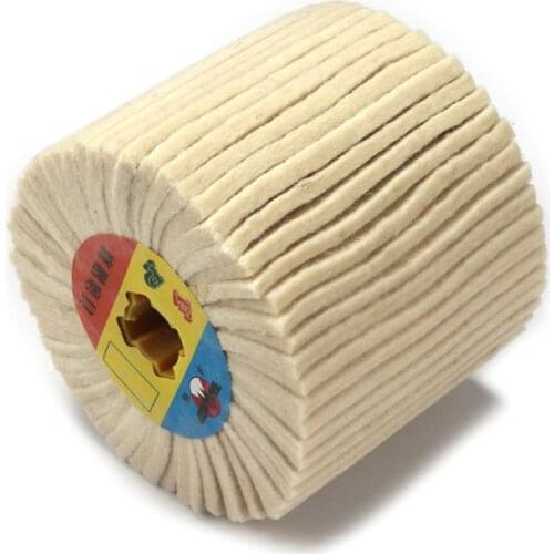 Deburring Abrasive Wool Round Brush Polishing Grinding Buffing Striping Wheel 100x120mm