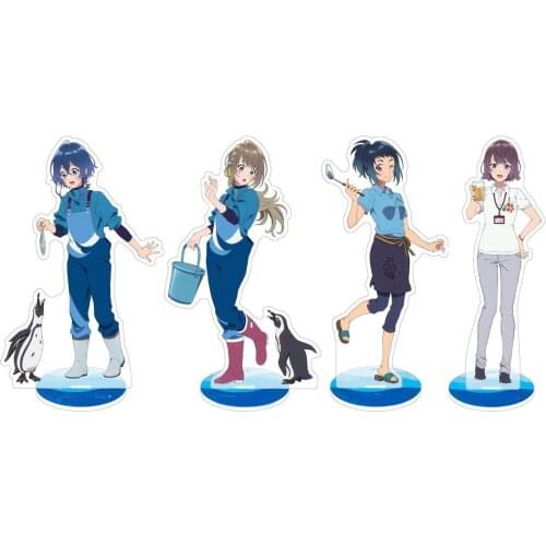 Anime Shiroi Suna No Aquatope Misakino Kukuru Q Version Cartoon Acrylic Stand Figure Model Plate Display Tabletop Decor Cosplay