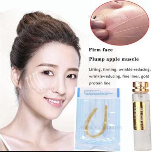 Thread Lifting No Neddle Anti AgingFace Line Carved Gold Essence Protein Skin Absored Lines Wrinkle Remove Korean Skin Care