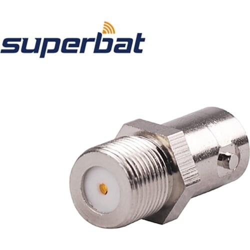 Superbat 5pcs BNC-F Adapter BNC Jack to F Female Converter Straight RF Coaxial Connector