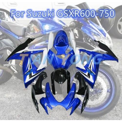 Body Kits Blue White Black For SUZUKI GSX-R600 GSX-R750 2006 2007 New Motorcycles Fairings kit Decorative Shell Fender 06 07