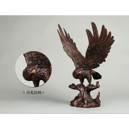 Large # Original ART # High-grade art 2021 office home shop Magic company Desk decorative bronze Eagle bird ART statue Mascot