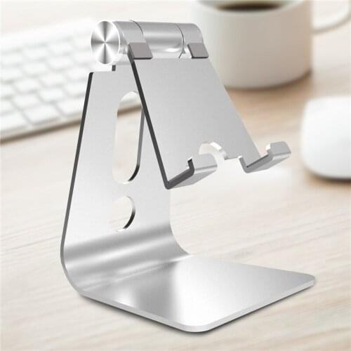 Aluminum Alloy Non-Rotatable Phone Holder for iphone X for Samsung Tablet Holder Stand Mount Support Bracket Table Holder