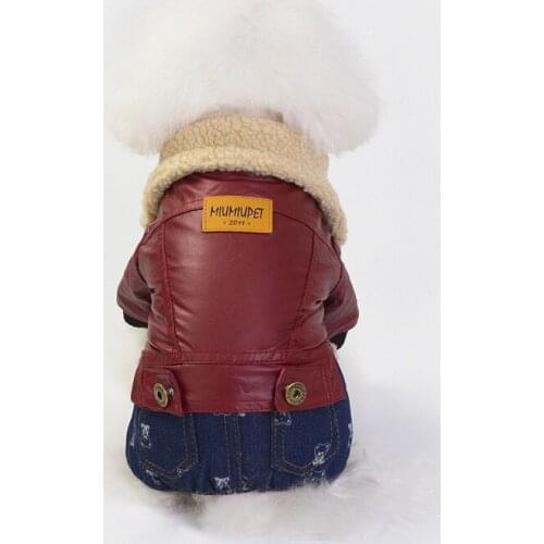 Denim Dog Clothes Dog Overalls Winter Warm Pet Clothes Puppy Chihuahua Clothes Shih tzu Dog Jumpsuit S-XXL Free Shipping