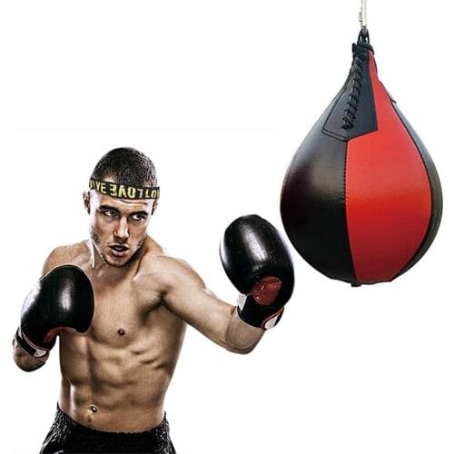 Quality PU Punching Ball Pear Boxing Bag Children Adult Inflatable Reflex Speed Balls Fitness Training Hanging Boxing Speed Ball