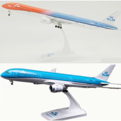 32CM Airplanes Royal Dutch Airlines Orange Pride AIR KLM Boeing B787 B777 Aircraft Model Resin Diecast Model Gift Collectible