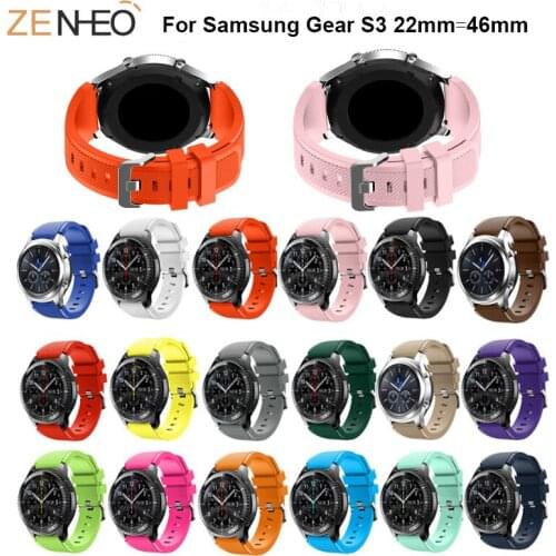 Men womens Watchband Silicone Strap For Samsung Gear S3 smart watches straps Bands For Samsung Gear S3 Frontier 46mm wristband