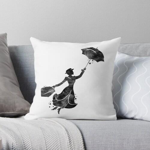 Mary Poppins Throw Pillow Cushion Cover Polyester throw pillows case on sofa home living room car seat decor 45x45cm