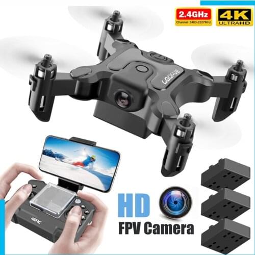 New Mini Drone V2 4K 1080P HD Camera WiFi Fpv Air Pressure Altitude Hold Foldable Quadcopter RC Drone Kid Toy GIft