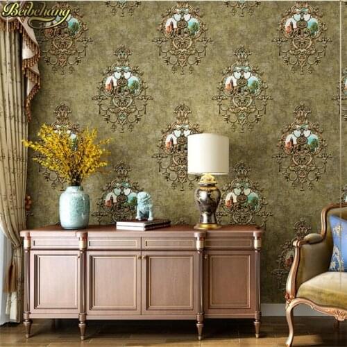 Beibehang papel de parede 3d European embossed Damascus Wallpaper For Living Room decoration Bedroom TV background wall paper