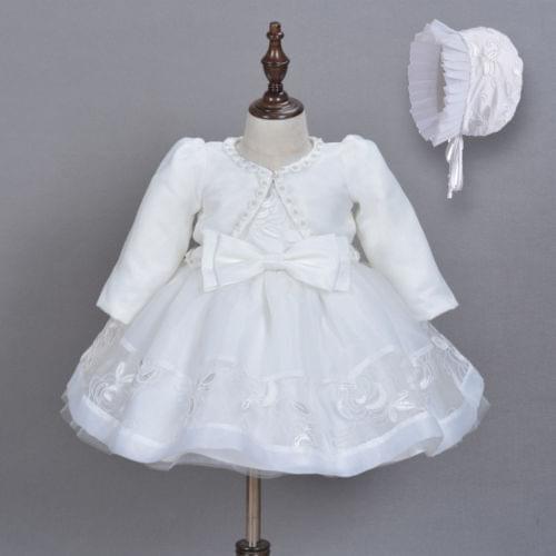 Baby Girls Princess Gown Dress Lace 3pcs Kids Wedding Birthday Pageant Party Bridesmaid Formal Dresses Clothes