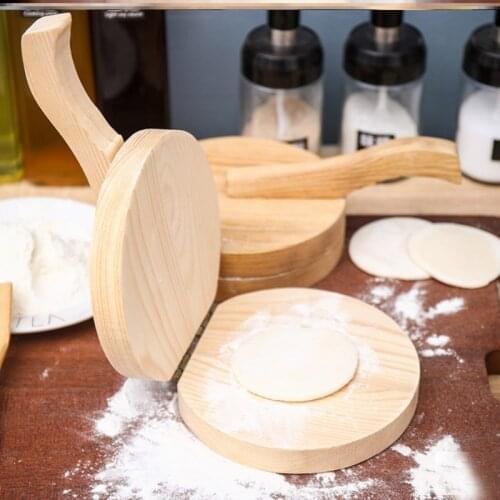 Thicken Wood Manual Dumpling Skin Dough Presser Multi-purpose Pastry Biscuits Baking Tools Kitchen Dumpling Wrapper Pressing