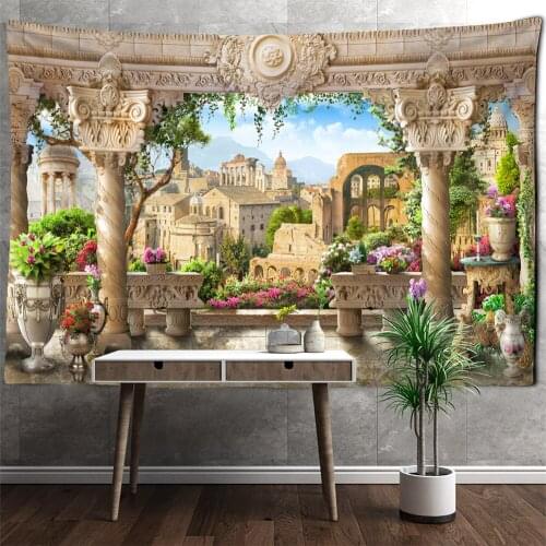 Garden Landscape Tapestry Wall Hanging Natural Bohemian Hippie Wizardry TAPIZ Psychedelic Home Decor